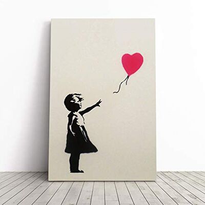 Big Box Art Banksy Girl with Balloon Wall Graffiti Art Canvas Print Gallery Wrapped 30mm Frame Wall Decor 20x14 inches Ready to Hang Pop Art People Picture Living Room Bedroom Lounge Office Big Box Art Banksy Girl with Balloon Wall Graffiti Art Canvas Print Gallery Wrapped 30mm Frame Wall Decor 20x14 inches Ready to Hang Pop Art People Picture Living Room Bedroom Lounge Office