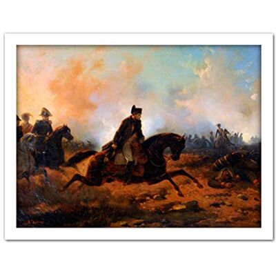 Fine Art Prints Bellange Napoleon Charging Battle Waterloo Painting Large Framed Art Print Poster Wall Decor 18x24 in Fine Art Prints Bellange Napoleon Charging Battle Waterloo Painting Large Framed Art Print Poster Wall Decor 18x24 in