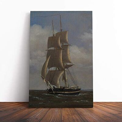 Big Box Art Christoffer Wilhelm Eckersberg Sailing Ship Vol.3 Canvas Print Gallery Wrapped 30mm Frame Wall Art 24x16 inches Ready to Hang Modern Seascape Picture Living Room Bedroom Lounge Office Big Box Art Christoffer Wilhelm Eckersberg Sailing Ship Vol.3 Canvas Print Gallery Wrapped 30mm Frame Wall Art 24x16 inches Ready to Hang Modern Seascape Picture Living Room Bedroom Lounge Office