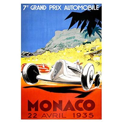 Wee Blue Coo Sport Race Advert Grand Prix Car Automobile Monaco Wall Art Print Wee Blue Coo Sport Race Advert Grand Prix Car Automobile Monaco Wall Art Print