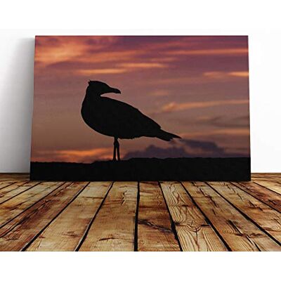 Big Box Art Seagull Bird Purple Sunset (2) Canvas Print Gallery Wrapped 30mm Frame Wall Art 20x14 inches Ready to Hang Modern Animals Picture Living Room Bedroom Lounge Office Big Box Art Seagull Bird Purple Sunset (2) Canvas Print Gallery Wrapped 30mm Frame Wall Art 20x14 inches Ready to Hang Modern Animals Picture Living Room Bedroom Lounge Office