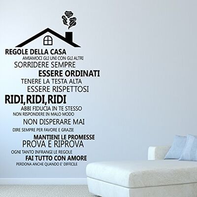 WALPLUS Wallflexi Wall Stickers "House Rules 2 Italian" Wall Door Murals Removable Self-Adhesive Decals art living Room Kitchen Furniture Office Décor Restaurant Bar Cafe Hotel Home Decoration, multicolour WALPLUS Wallflexi Wall Stickers "House Rules 2 Italian" Wall Door Murals Removable Self-Adhesive Decals art living Room Kitchen Furniture Office Décor Restaurant Bar Cafe Hotel Home Decoration, multicolour