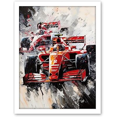 Artery8 Grand Prix Track Circuit Cars Racing Paint Splat Artwork Framed Wall Art Print 18X24 Inch Artery8 Grand Prix Track Circuit Cars Racing Paint Splat Artwork Framed Wall Art Print 18X24 Inch