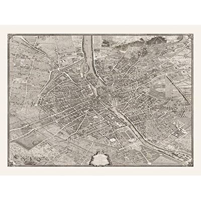 Fine Art Prints Bretez Lucas Turgot 1736 Paris City France Map Premium Wall Art Canvas Print 18X24 Inch Fine Art Prints Bretez Lucas Turgot 1736 Paris City France Map Premium Wall Art Canvas Print 18X24 Inch