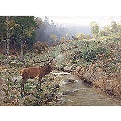 Fine Art Prints Kroner Herd Red Deer Forest Glade Stag Painting Unframed Wall Art Print Poster Home Decor Premium Fine Art Prints Kroner Herd Red Deer Forest Glade Stag Painting Unframed Wall Art Print Poster Home Decor Premium