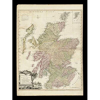 Fine Art Prints Kitchin 1778 Map Scotland Counties North Britain Premium Wall Art Canvas Print 18X24 Inch Fine Art Prints Kitchin 1778 Map Scotland Counties North Britain Premium Wall Art Canvas Print 18X24 Inch