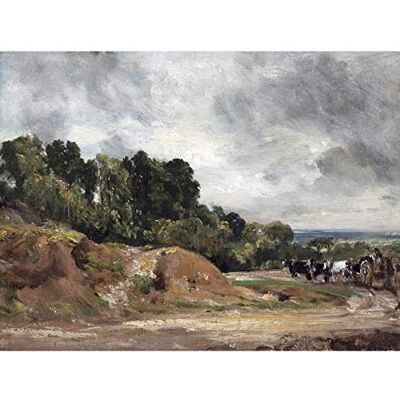 Artery8 Constable Sandbanks Cart Horses Hampstead Heath Painting Premium Wall Art Canvas Print 18X24 Inch Artery8 Constable Sandbanks Cart Horses Hampstead Heath Painting Premium Wall Art Canvas Print 18X24 Inch