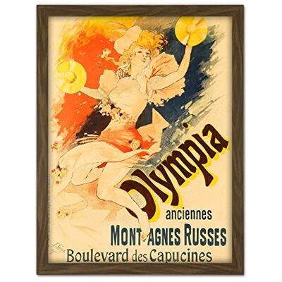 Fine Art Prints Cheret Olympia Roller Coaster Paris Advert Large Framed Art Print Poster Wall Decor 18x24 in Fine Art Prints Cheret Olympia Roller Coaster Paris Advert Large Framed Art Print Poster Wall Decor 18x24 in