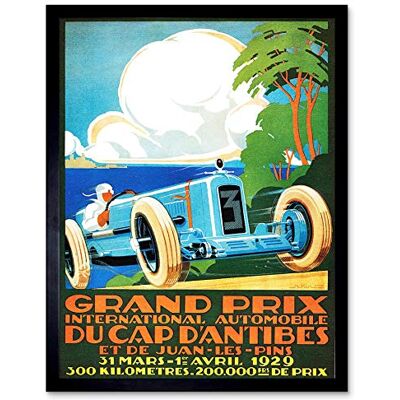 Wee Blue Coo Exhibition Motor Sport Grand Prix France Automobile Car Vintage Art Print Framed Poster Wall Decor 12X16 Inch Wee Blue Coo Exhibition Motor Sport Grand Prix France Automobile Car Vintage Art Print Framed Poster Wall Decor 12X16 Inch