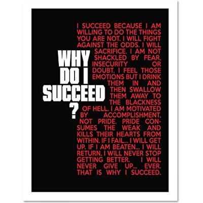 Fine Art Prints Sports Motivational Succeed Red Large Framed Art Print Poster Wall Decor 18x24 inch Fine Art Prints Sports Motivational Succeed Red Large Framed Art Print Poster Wall Decor 18x24 inch