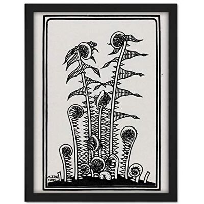 Artery8 Julie De Graag Ferns Plants Nature 1920 Artwork Framed Wall Art Print 18X24 Inch Artery8 Julie De Graag Ferns Plants Nature 1920 Artwork Framed Wall Art Print 18X24 Inch