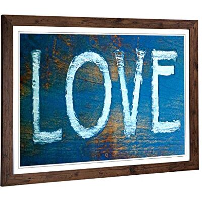 Big Box Art Framed Print of Wooden Love Sign Design Wall Art Picture Home Decor for Kitchen, Living, Dining Room, Lounge, Bedroom, Hallway, Office, Walnut, A2 / 24.5x18 Inch / 62x45cm Big Box Art Framed Print of Wooden Love Sign Design Wall Art Picture Home Decor for Kitchen, Living, Dining Room, Lounge, Bedroom, Hallway, Office, Walnut, A2 / 24.5x18 Inch / 62x45cm