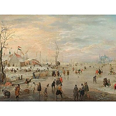 Artery8 Hendrick Avercamp Enjoying The Ice Skating Painting Art Print Canvas Premium Wall Decor Poster Mural Artery8 Hendrick Avercamp Enjoying The Ice Skating Painting Art Print Canvas Premium Wall Decor Poster Mural