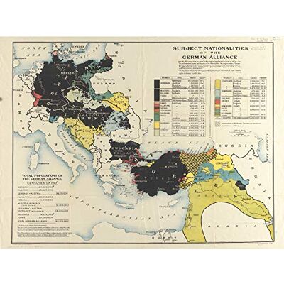 Fine Art Prints Langhans 1917 Map German Subject Allies Europe Art Print Canvas Premium Wall Decor Poster Mural Fine Art Prints Langhans 1917 Map German Subject Allies Europe Art Print Canvas Premium Wall Decor Poster Mural