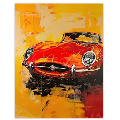Artery8 Classic Red Sports Car Lover Vibrant Oil Painting Man Cave Extra Large XL Wall Art Poster Print Artery8 Classic Red Sports Car Lover Vibrant Oil Painting Man Cave Extra Large XL Wall Art Poster Print