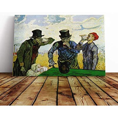Big Box Art Canvas Print Wall Art Vincent Van Gogh The Drinkers After Daumier Mounted & Stretched Box Frame Picture Home Decor for Kitchen, Living Room, Bedroom, Hallway, Multi-Colour, 20x14 Inch Big Box Art Canvas Print Wall Art Vincent Van Gogh The Drinkers After Daumier Mounted & Stretched Box Frame Picture Home Decor for Kitchen, Living Room, Bedroom, Hallway, Multi-Colour, 20x14 Inch