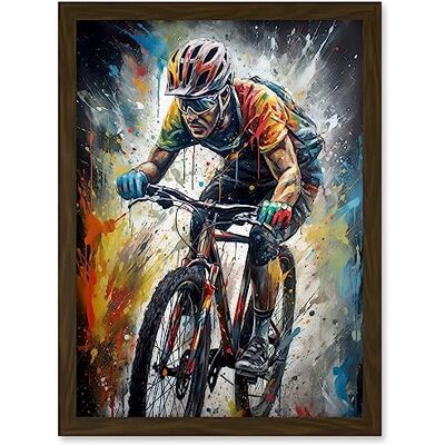Artery8 Bike Rider Racing Paint Splat Sport Bicycle Race Artwork Framed A3 Wall Art Print Artery8 Bike Rider Racing Paint Splat Sport Bicycle Race Artwork Framed A3 Wall Art Print
