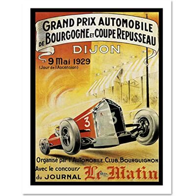Wee Blue Coo Sport Advert Grand Prix Motor Race Dijon Large Framed Art Print Poster Wall Decor 18x24 inch Wee Blue Coo Sport Advert Grand Prix Motor Race Dijon Large Framed Art Print Poster Wall Decor 18x24 inch