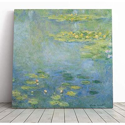 Big Box Art Canvas Print Wall Art Claude Monet Water Lilies No.5 Mounted and Stretched Box Frame Picture Home Decor for Kitchen, Living Room, Bedroom, Hallway, Muli-Colour, 14x14 Inch Big Box Art Canvas Print Wall Art Claude Monet Water Lilies No.5 Mounted and Stretched Box Frame Picture Home Decor for Kitchen, Living Room, Bedroom, Hallway, Muli-Colour, 14x14 Inch