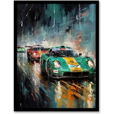 Artery8 Sports Car Racing Motorsport Road Race Action Green Red Orange Classic For Him Fan Man Cave Artwork Framed Wall Art Print A4 Artery8 Sports Car Racing Motorsport Road Race Action Green Red Orange Classic For Him Fan Man Cave Artwork Framed Wall Art Print A4