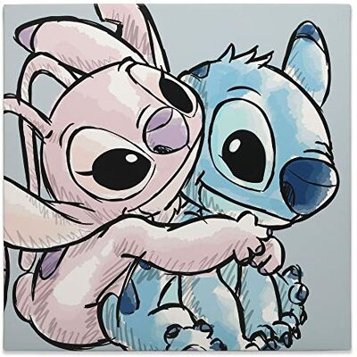 Open Road Brands Disney Lilo and Stitch with Angel Gallery Wrapped Canvas Wall Decor Adorable Stitch Wall Art for Home Decorating Open Road Brands Disney Lilo and Stitch with Angel Gallery Wrapped Canvas Wall Decor Adorable Stitch Wall Art for Home Decorating