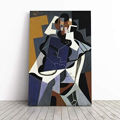 Big Box Art Juan Gris Man and Woman Canvas Print Gallery Wrapped 30mm Frame Wall Art 24x16 inches Ready to Hang Modern People Picture Living Room Bedroom Lounge Office Big Box Art Juan Gris Man and Woman Canvas Print Gallery Wrapped 30mm Frame Wall Art 24x16 inches Ready to Hang Modern People Picture Living Room Bedroom Lounge Office