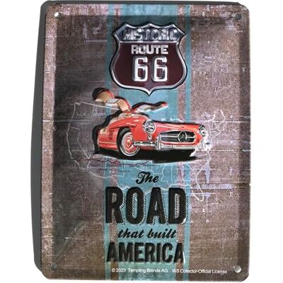 I&S / Les collections rétro I&S/Les collections rétro Embossed Metal Sign 20 x 15 cm Route 66 The Road That Built America I&S / Les collections rétro I&S/Les collections rétro Embossed Metal Sign 20 x 15 cm Route 66 The Road That Built America