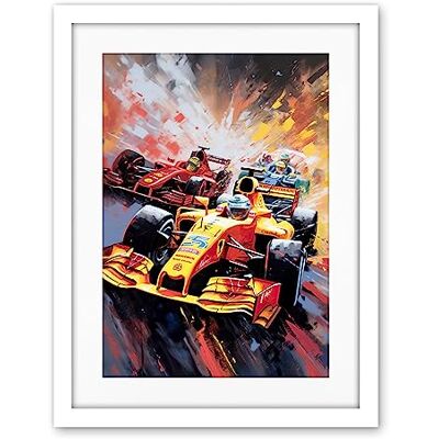 Artery8 Grand Prix Championship Cars Racing on Track Artwork Framed Wall Art Print 18X24 Inch Artery8 Grand Prix Championship Cars Racing on Track Artwork Framed Wall Art Print 18X24 Inch