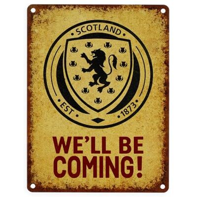The Gift Scholars Official Scotland "We’ll Be Coming" Metal Sign – Scotland National Team Wall Art (15x20cm) – Licensed Football Gift, Man Cave Decor & Scotland Supporters Souvenir The Gift Scholars Official Scotland "We’ll Be Coming" Metal Sign – Scotland National Team Wall Art (15x20cm) – Licensed Football Gift, Man Cave Decor & Scotland Supporters Souvenir
