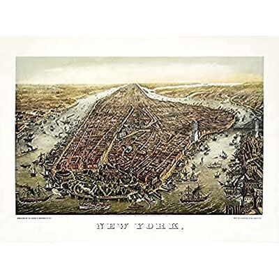 Fine Art Prints Schlegel Bird's Eye View New York City USA Map Unframed Wall Art Print Poster Home Decor Premium Fine Art Prints Schlegel Bird's Eye View New York City USA Map Unframed Wall Art Print Poster Home Decor Premium
