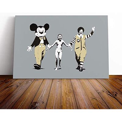 Big Box Art Canvas Print Banksy Napalm Graffiti Wall Art Mounted and Stretched Box Frame Picture Home Decor for Kitchen, Living Room, Bedroom, Hallway, Multi-Colour, 20x14 Inch Big Box Art Canvas Print Banksy Napalm Graffiti Wall Art Mounted and Stretched Box Frame Picture Home Decor for Kitchen, Living Room, Bedroom, Hallway, Multi-Colour, 20x14 Inch