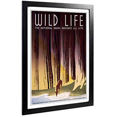 Big Box Art Framed Print of Vintage WPA Poster Wild Life Design Wall Art Picture Home Decor for Kitchen, Living, Dining Room, Bedroom, Hallway, Office, Black, A2 / 24.5x18 Inch / 62x45cm Big Box Art Framed Print of Vintage WPA Poster Wild Life Design Wall Art Picture Home Decor for Kitchen, Living, Dining Room, Bedroom, Hallway, Office, Black, A2 / 24.5x18 Inch / 62x45cm
