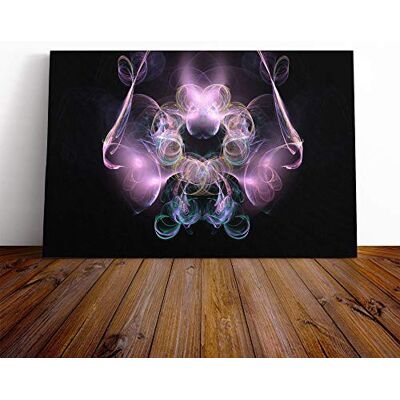 Big Box Art Wall Purple Fractal Abstract Art (3) Canvas Print Gallery Wrapped 30mm Frame Wall Art 20x14 inches Ready to Hang Abstract Picture Living Room Bedroom Lounge Office Big Box Art Wall Purple Fractal Abstract Art (3) Canvas Print Gallery Wrapped 30mm Frame Wall Art 20x14 inches Ready to Hang Abstract Picture Living Room Bedroom Lounge Office