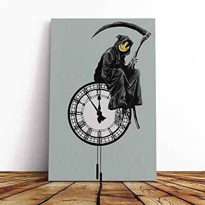 Big Box Art Banksy Grin Reaper Graffiti Wall Art Canvas Print Gallery Wrapped 30mm Frame Wall Decor 24x16 inches Ready to Hang Pop Art Picture Living Room Bedroom Lounge Office Big Box Art Banksy Grin Reaper Graffiti Wall Art Canvas Print Gallery Wrapped 30mm Frame Wall Decor 24x16 inches Ready to Hang Pop Art Picture Living Room Bedroom Lounge Office