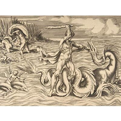 Artery8 Bonasone Hercules Fight Dragon Achelous Deianeira Engraving Art Print Canvas Premium Wall Decor Poster Mural Artery8 Bonasone Hercules Fight Dragon Achelous Deianeira Engraving Art Print Canvas Premium Wall Decor Poster Mural