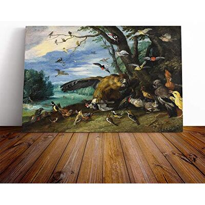 Big Box Art Jan Van Kessel Birds Fighting Canvas Print Gallery Wrapped 30mm Frame Wall Art 24x16 inches Ready to Hang Modern Bird Picture Living Room Bedroom Lounge Office Big Box Art Jan Van Kessel Birds Fighting Canvas Print Gallery Wrapped 30mm Frame Wall Art 24x16 inches Ready to Hang Modern Bird Picture Living Room Bedroom Lounge Office