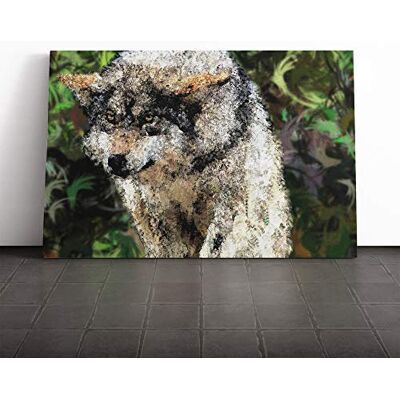 Big Box Art Wall Abstract Wolf Art (4) Canvas Print Gallery Wrapped 30mm Frame Wall Art 30x20 inches Ready to Hang Abstract Animals Picture Living Room Bedroom Lounge Office Big Box Art Wall Abstract Wolf Art (4) Canvas Print Gallery Wrapped 30mm Frame Wall Art 30x20 inches Ready to Hang Abstract Animals Picture Living Room Bedroom Lounge Office