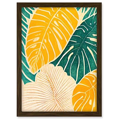 Doppelganger33 LTD Tropical Monstera Cheese Plant Leaf Boho Painting Artwork Framed A3 Wall Art Print Doppelganger33 LTD Tropical Monstera Cheese Plant Leaf Boho Painting Artwork Framed A3 Wall Art Print