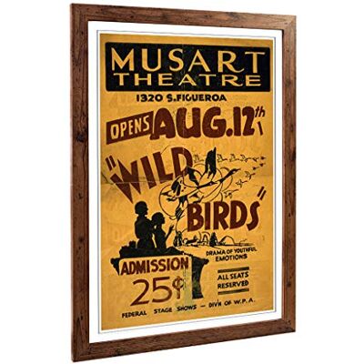 Big Box Art Framed Print of Vintage WPA Poster Wild Birds Design Wall Art Picture Home Decor for Kitchen, Living, Dining Room, Bedroom, Hallway, Office, Walnut, A2 / 24.5x18 Inch / 62x45cm Big Box Art Framed Print of Vintage WPA Poster Wild Birds Design Wall Art Picture Home Decor for Kitchen, Living, Dining Room, Bedroom, Hallway, Office, Walnut, A2 / 24.5x18 Inch / 62x45cm