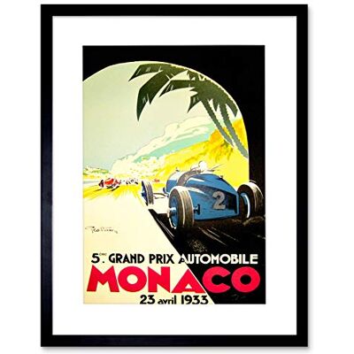 Wee Blue Coo Sport Ad Motor Race Grand Prix Monaco Monte Carlo Picture Framed Wall Art Print Wee Blue Coo Sport Ad Motor Race Grand Prix Monaco Monte Carlo Picture Framed Wall Art Print