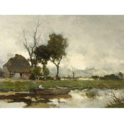 Artery8 Weissenbruch Autumn Landscape Cottage Painting Premium Wall Art Canvas Print 18X24 Inch Artery8 Weissenbruch Autumn Landscape Cottage Painting Premium Wall Art Canvas Print 18X24 Inch