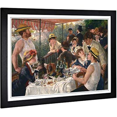 Big Box Art Framed Print of Pierre-Auguste Renoir Luncheon of The Boating Party Design Wall Art Picture Home Decor for Kitchen, Living Room, Bedroom, Office, Black, A2 / 24.5x18 Inch / 62x45cm Big Box Art Framed Print of Pierre-Auguste Renoir Luncheon of The Boating Party Design Wall Art Picture Home Decor for Kitchen, Living Room, Bedroom, Office, Black, A2 / 24.5x18 Inch / 62x45cm
