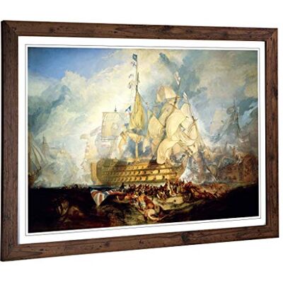 Big Box Art J.M.W. Turner The Battle of Trafalgar Framed Wall Art Print Ready to Hang, Satin Fine Art Paper, Fade-Resistant Inks, Acrylic Glazing, Securely Packaged, Made in the UK Big Box Art J.M.W. Turner The Battle of Trafalgar Framed Wall Art Print Ready to Hang, Satin Fine Art Paper, Fade-Resistant Inks, Acrylic Glazing, Securely Packaged, Made in the UK