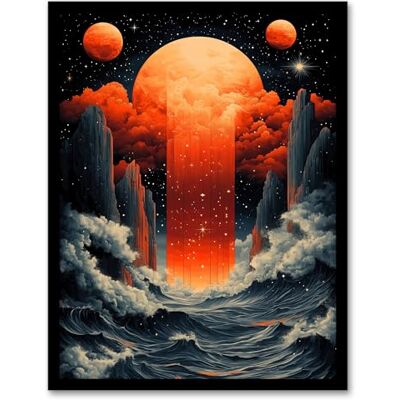 Artery8 Aquarius Zodiac Sign Space Seascape Concept Art Living Room Artwork Framed Wall Art Print A4 Artery8 Aquarius Zodiac Sign Space Seascape Concept Art Living Room Artwork Framed Wall Art Print A4