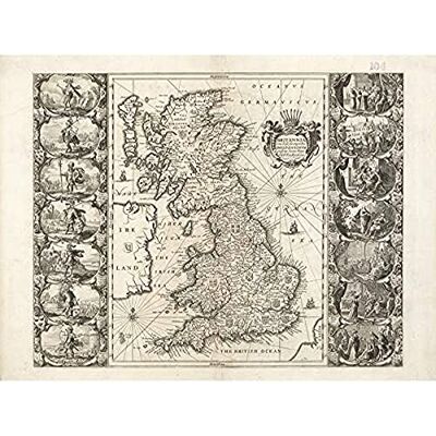Fine Art Prints Jansson 17th Century Anglo Saxon Map Britain Art Print Canvas Premium Wall Decor Poster Mural Fine Art Prints Jansson 17th Century Anglo Saxon Map Britain Art Print Canvas Premium Wall Decor Poster Mural