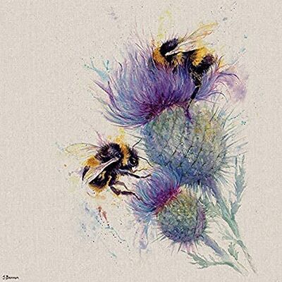 Jane Bannon WDC97249 (Bees on Thistle Canvas Print, Multi-Colour, 60 x 60 cm Jane Bannon WDC97249 (Bees on Thistle Canvas Print, Multi-Colour, 60 x 60 cm