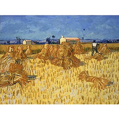Fine Art Prints Van Gogh Corn Harvest Provence Painting Premium Wall Art Canvas Print 18X24 Inch Fine Art Prints Van Gogh Corn Harvest Provence Painting Premium Wall Art Canvas Print 18X24 Inch