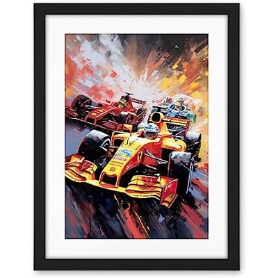 Artery8 Grand Prix Championship Cars Racing on Track Artwork Framed Wall Art Print 18X24 Inch Artery8 Grand Prix Championship Cars Racing on Track Artwork Framed Wall Art Print 18X24 Inch