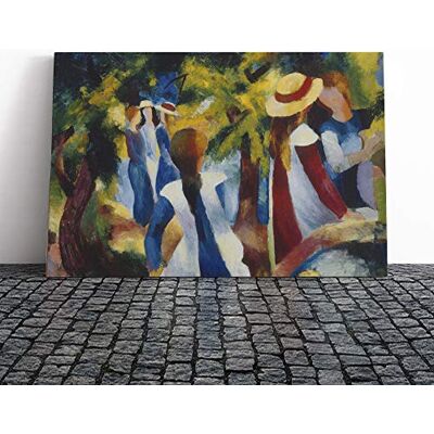 Big Box Art Canvas Print Wall Art August Macke Young Girls Mounted and Stretched Box Frame Picture Home Decor for Kitchen, Living, Dining Room, Bedroom, Hallway, Multi-Colour, 20x14 Inch Big Box Art Canvas Print Wall Art August Macke Young Girls Mounted and Stretched Box Frame Picture Home Decor for Kitchen, Living, Dining Room, Bedroom, Hallway, Multi-Colour, 20x14 Inch
