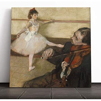 Big Box Art Canvas Print Wall Art Edgar Degas The Dance Lesson Mounted and Stretched Box Frame Picture Home Decor for Kitchen, Living, Dining Room, Bedroom, Hallway, Multi-Colour, 14x14 Inch Big Box Art Canvas Print Wall Art Edgar Degas The Dance Lesson Mounted and Stretched Box Frame Picture Home Decor for Kitchen, Living, Dining Room, Bedroom, Hallway, Multi-Colour, 14x14 Inch